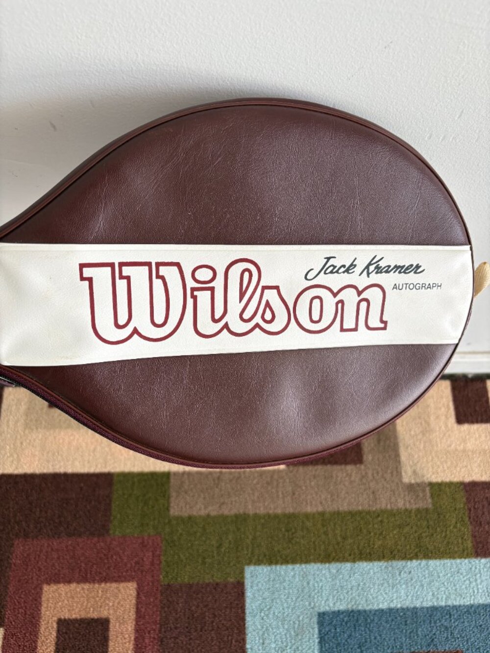 Wilson Jack Kramer Autograph Vintage Wooden Tennis Racket With Cover - Picture 2 of 8